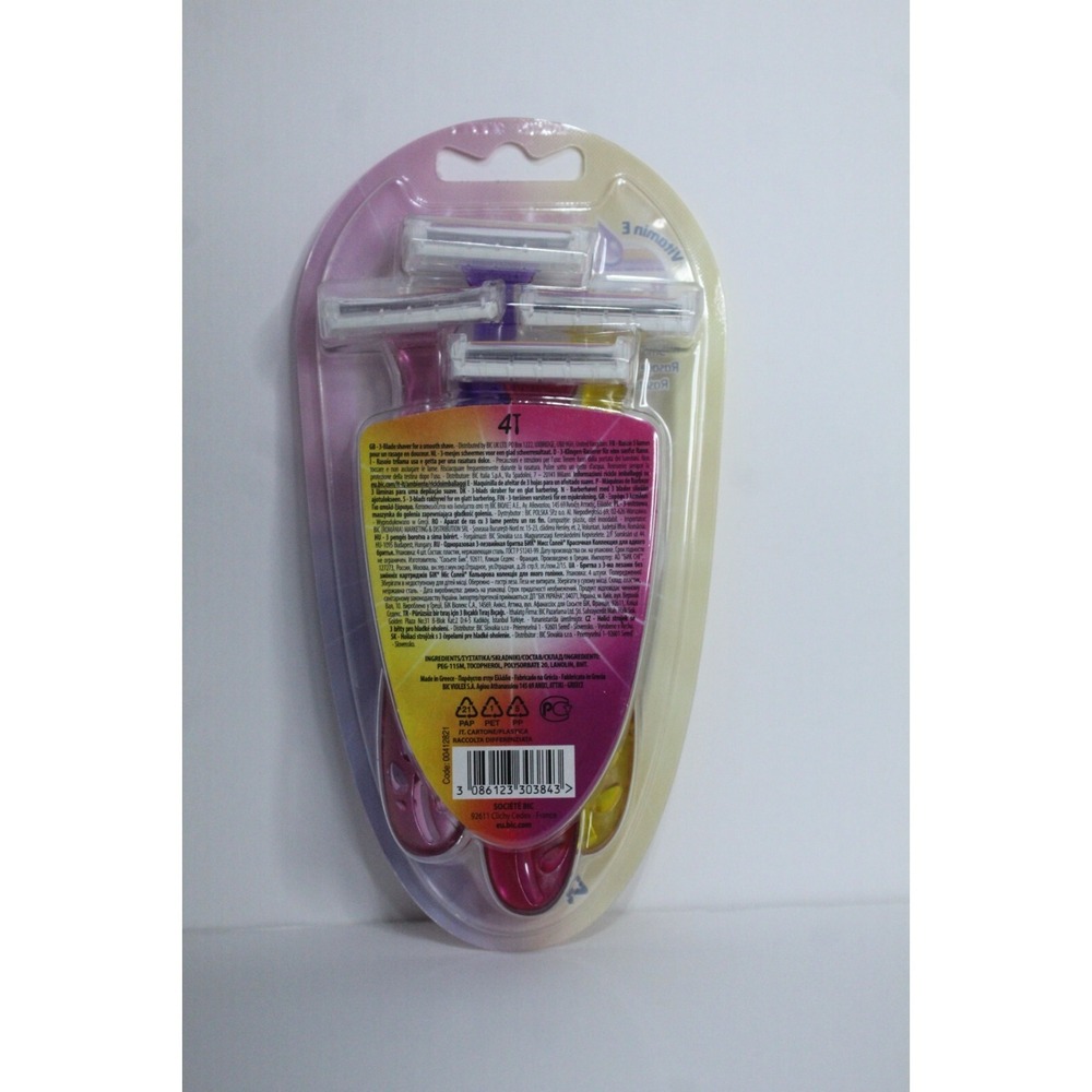 Bic Miss SOLEIL Razor-  3 Blades per Razor, 4 Razor Each‎  SEALED Unopened Item - Picture 3 of 9